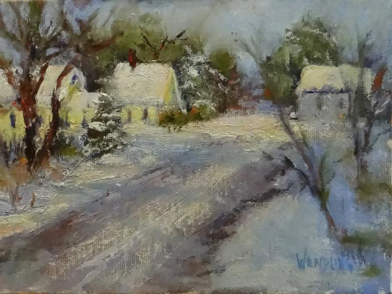 "Blue Snow'' (oil on canvas), by Marilyn Wendling, at Alper Fine Art, Andover, Mass.