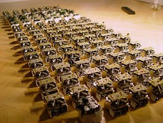 A swarm of robots from the open-source micro-robotic project.