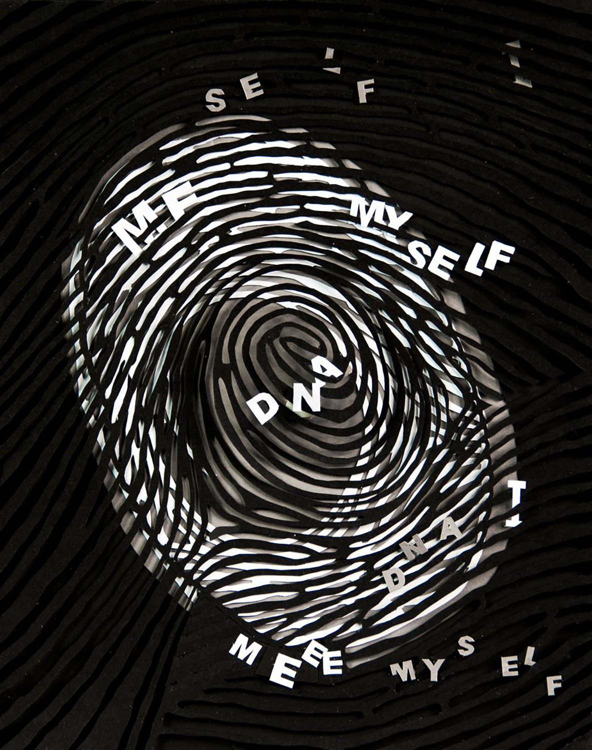 "Identity'' (digital image), by Jane Paulson, in the show "White/Black/Monochrome,'' at the South Shore Art Center, Cohasset, Mass., April 17-May 28. The gallery says the show is a "dynamic study of contrasts, featuring visually arresting photographs, prints, animation, illustration and 3D works.''