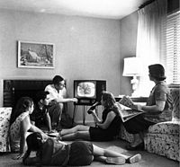 The new family hearth: TV in the 1950s.