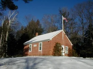 Schoolhouse in Sharon, N.H., the tiny town where P.J. O'Rourke lives.