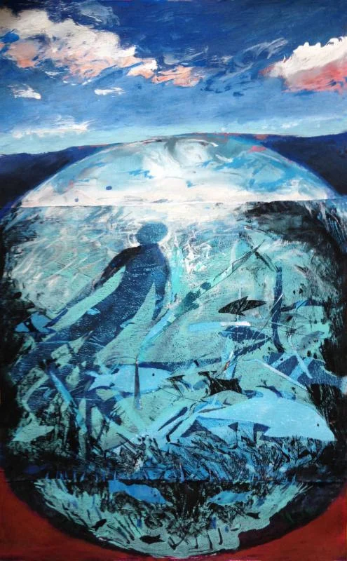 "Primordial Soup'' (oil), by Barbara Fletcher, in the show "Dreamscape: Land &amp; Water,'' at the Loading Dock Gallery, Lowell, Mass., through May 28.