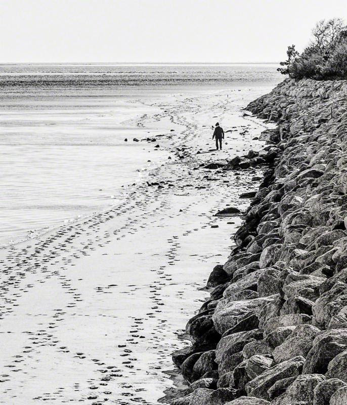 "Walking Morris'' (limited-edition AluminArte print), by Bobby Baker. (Copyright Bobby Baker Fine Art Photography). He refers to Morris Island Beach, in Chatham on Cape Cod.