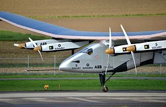 The Solar Impulse 2 is an electric-powered plane using solar energy to generate the electricity.