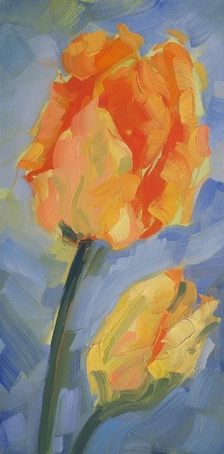 "Orange Tulips,'' Rokhaya Waring, at Alpers Fine Art, Andover, Mass.