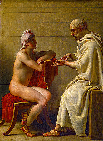 Socrates and {his, er, student} Alcibiades , by Christoffer Wilhelm Eckersberg .