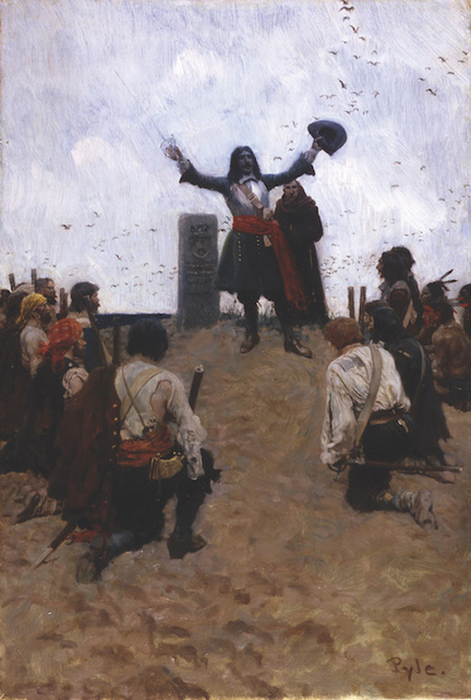 "La Salle Christening the Country 'Louisiana' '' (oil on canvas, 1905), by Howard Pyle, in the current show "Howard Pyle, His Students & the Golden Age of American Illustration,'' at the National Museum of American Illustration, Newport, R.I. Copyright 2017 National Museum of American Illustration, Newport, R.I. Photo courtesy American Illustrators Gallery, New York, N.Y.