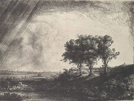 "The Three Trees,'' Rembrandt etching