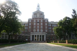 The soon-to-be former headquarters of Aetna in Hartford. It looks like a hotel or part of a college.