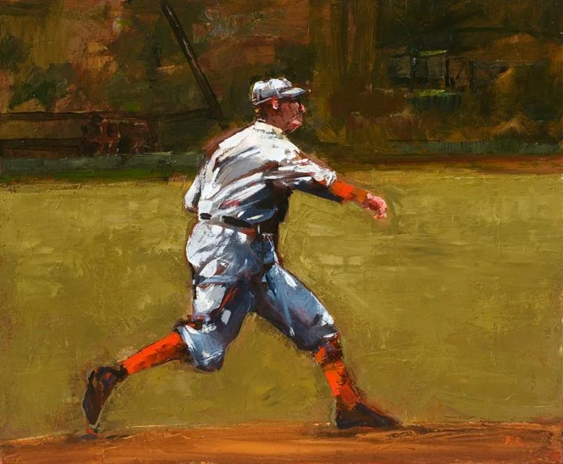 "Cy Young'' (oil on linen), by Dean Richardson, in the GALLERY4 show "Lynch Revisited,'' a group show of 19 artists whose work appeared at the former and legendary Virginia Lynch Gallery,&nbsp;&nbsp;at Tiverton Four Corners, in &nbsp;Tiverton, R.I.,…