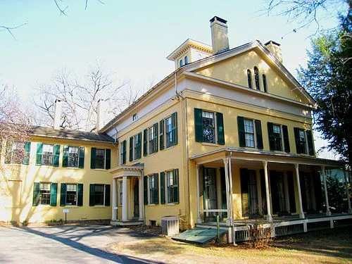 The Emily Dickinson House, in Amherst, Mass. Most critics consider Dickinson (1830-1886) one of the greatest American poets. The house is now a museum.