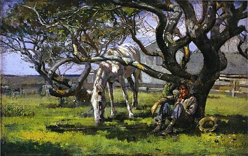 Theodore Robinson's painting Nantucket, (1882) -- way before the modern fat cats arrived to take over much of the island.