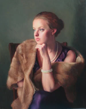 "The Mink Stole,'' by Alberta Geyer, in the "2018 Members Juried Exhibition,'' at the Guild of Boston Artists, through June 2.