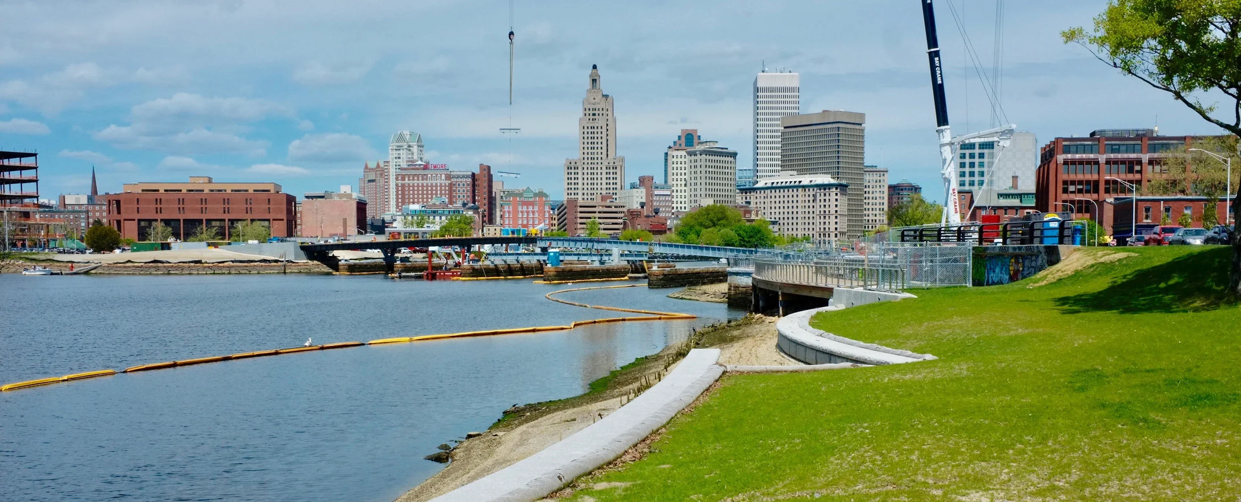 The Providence River where Interstate 195 used to cross.