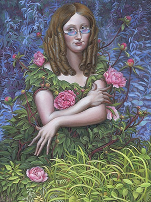 &nbsp;"Peony Dress'' (painting), by Jennifer&nbsp; Knaus, in the group show "The Imagined &amp; Invented Figure,''&nbsp;with Aris Moore and Jennifer McCandless, at the Melanie Carr Gallery, Essex, Conn., June 23-July 23.The gallery says that Ms. Kna…