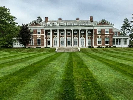 Most of the current Stonehill campus was purchased from Mrs. Frederick Lothrop Ames Jr. on Oct. 17, 1935. The initial purchase included 350 acres&nbsp; and the original Ames mansion, seen here;&nbsp; the Catholic college's &nbsp;remaining 190 acres …