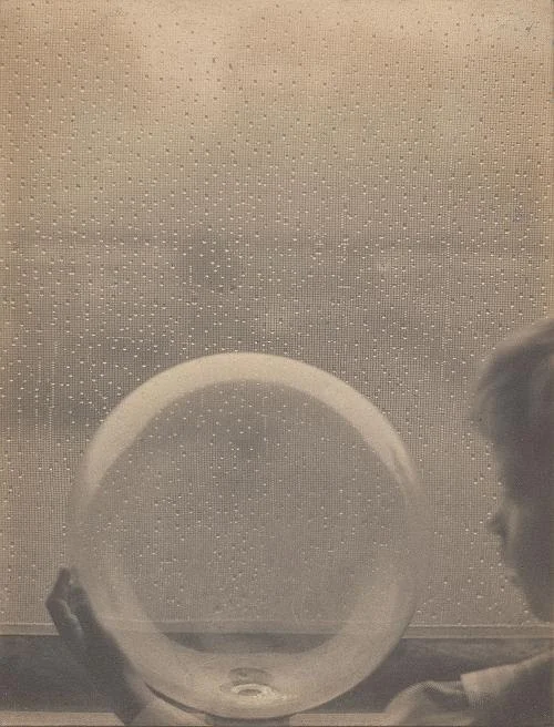"Drops of Rain' (detail, platinum print), by Clarence H. White, in the show "Clarence H. White and His World: The Art and Craft of Photography, 1895-1925,'' at the Portland Museum of Art. The exhibition is the first in over 40 years to examine the work of White (1871⎻1925), a gifted photographer and founding member of the Photo⎻Secession. It aims to examine the scope of his artistic career, from its beginnings, in Newark, Ohio, to its end, in Mexico