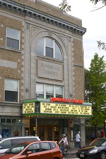 The Somerville Theatre is an independent movie theater and concert venue in the Davis Square neighborhood. It was started off as a vaudeville house and movie theater. The theater now operates as a live-music venue and first-run movie theater.