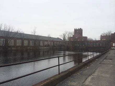 View of the Water Shops, in Springfield, in 2014. The Water Shops served as the epicenter for Springfield Armory firearms production. 