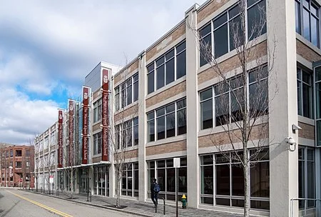 The Warren Alpert Medical School at Brown University, in Providence's old Jewelry District. The building used to be a factory.