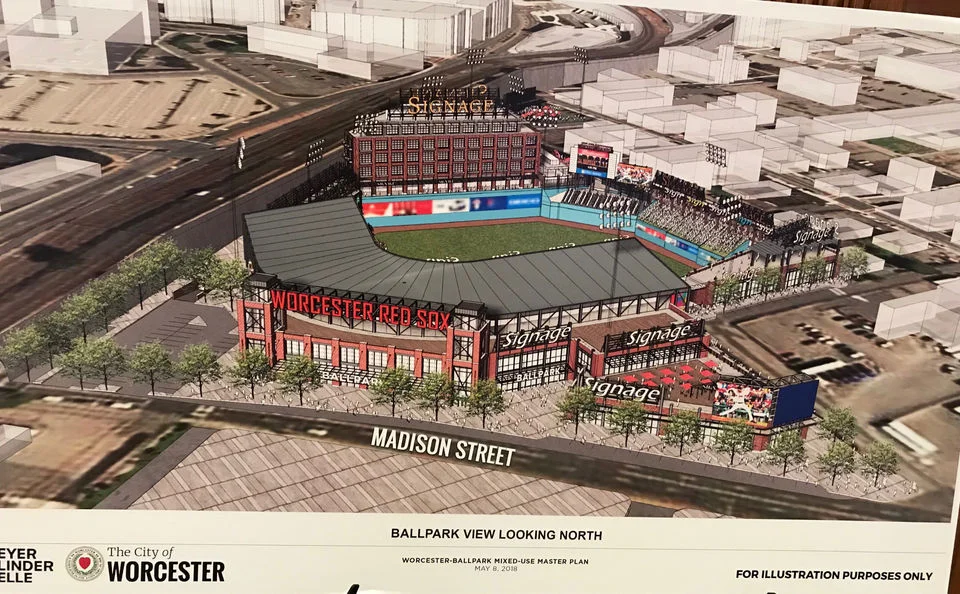 Proposed stadium for the Worcester Red Sox.