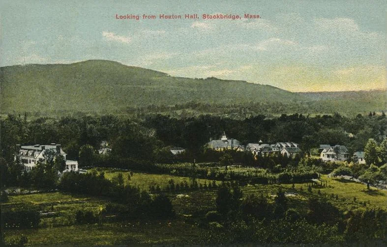 Colorized postcard of Stockbridge made in the early 20th Century.