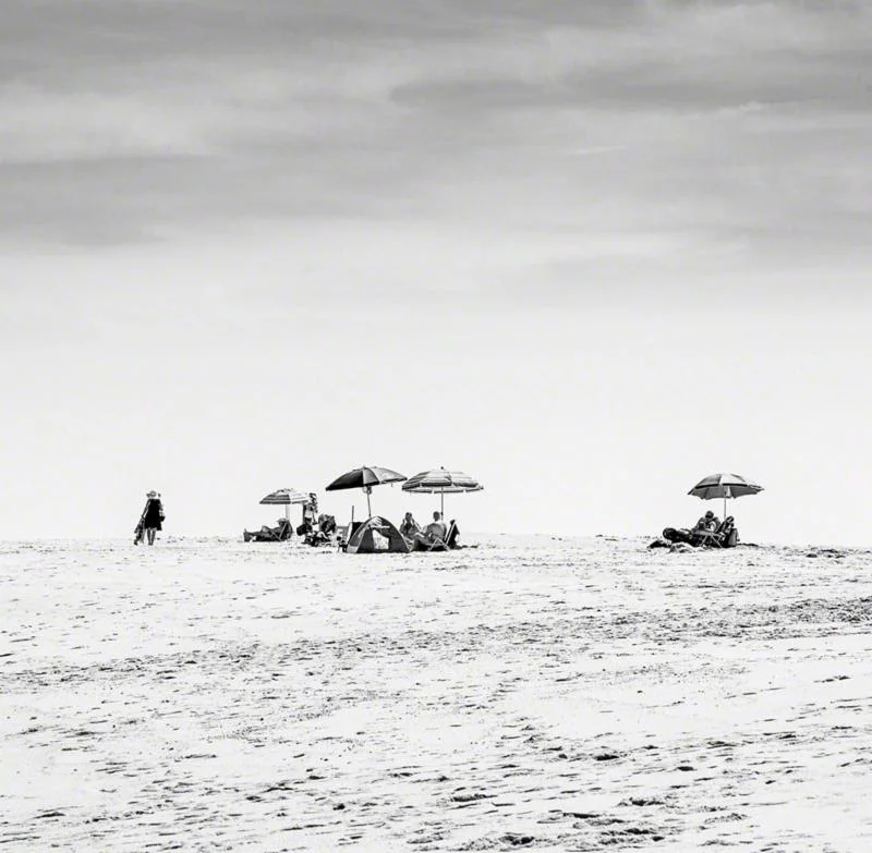 "Day After Labor Day,'' at Head of the Meadow Beach, Truro, Mass. (aluminarte print), by Bobby Baker (copyright Bobby Baker Fine Art, Cataumet, Mass.)