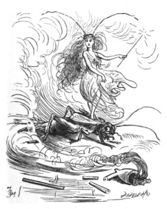 Fred Barnard Illustration for Charles Dickens 's “Cricket on the Hearth.