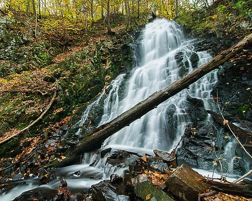 Roaring Brook Falls, in Cheshire, as seen in late October.