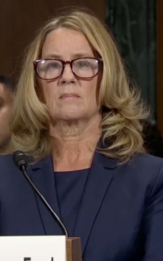 Christine Blasey Ford in her appearance before the Senate Judiciary Committee.