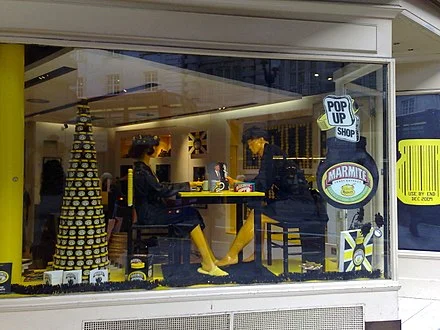 A pop-up store in London.