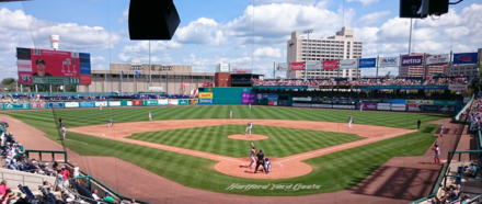 The fiscal disaster known as Dunkin’ Donuts Park, in Hartford, opened in 2017 and home of the Hartford Yard Goats.