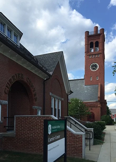 Nichols College, in Dudley, Mass., with about 1,500 students. The author served as provost there.