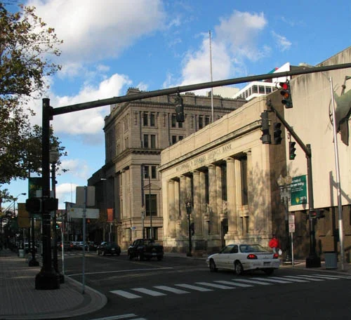 Street scene in Bridgeport, once a thriving industrial town and still, despite its many woes, Connecticut’s largest city.