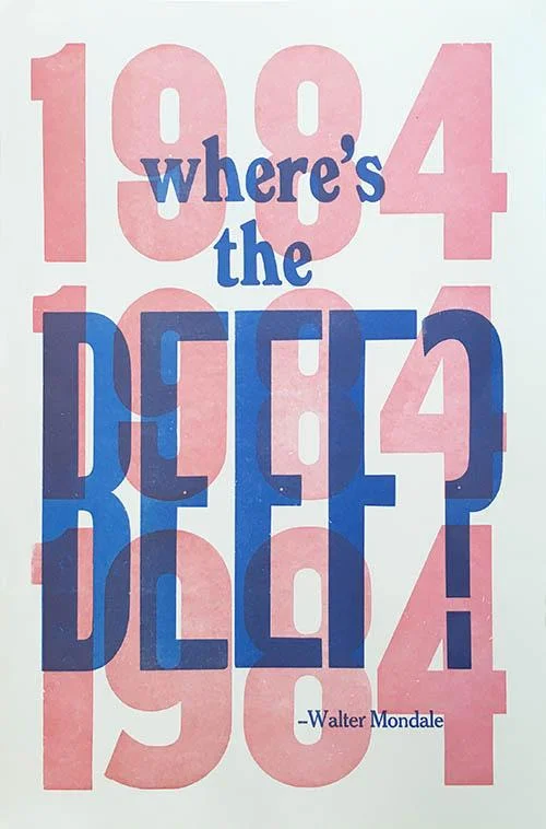 “Untitled” (letter press), by Sofie Hodara, in her joint show with Martha Rettig, “In Pursuit of Happiness,’’ at Bromfield Gallery, Boston, through Oct. 28.