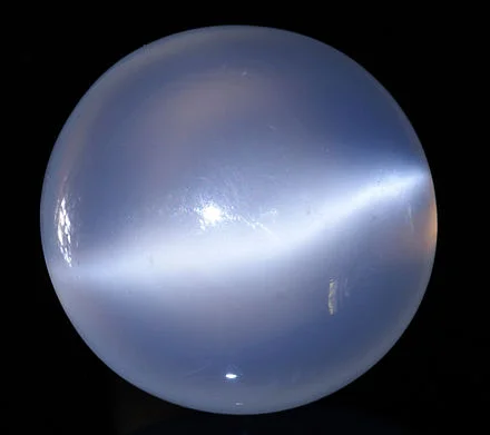 Polished moonstone.
