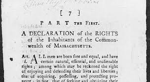 The first words of the Massachusetts Constitution.