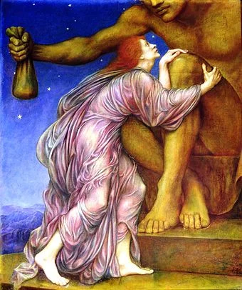 1909 painting “The Worship of Mammon,’’ by Evelyn De Morgan.