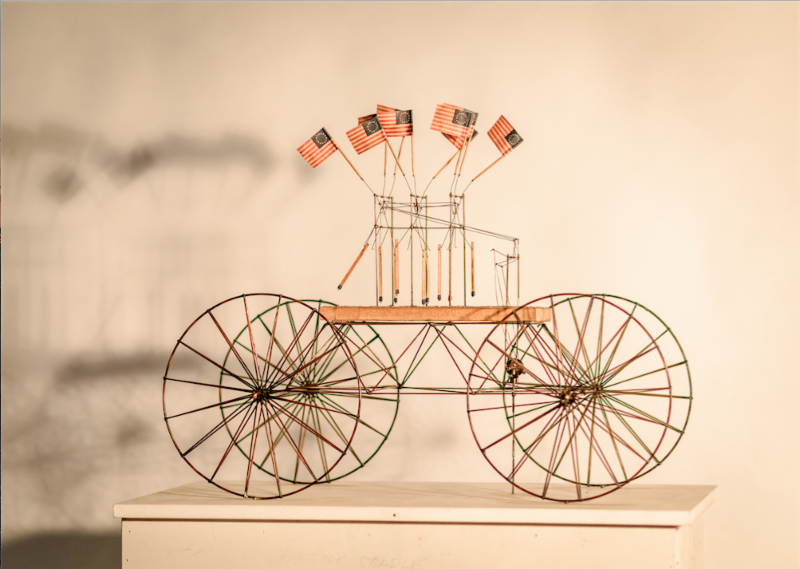 From “Flights of Fancy,’’ by the late David A. Lang, at the Boston Sculptors Gallery. The gallery says: “The show, curated by Katherine French, includes Lang's signature kinetic pieces, which, when set off by motion detectors, come to life when closely inspected by viewers . ‘Flights of Fancy’’ explores the whimsical - yet serious - nature of an artist who preferred to describe his efforts as ‘accidentally profound.’ “Join us at Boston Sculptors Gallery (486 Harrison Ave.) at 3 p.m. Saturday, Jan. 12 for a curator talk by Katherine French, director of Catamount Arts, in St. Johnsbury, Vt. French will offer thoughts on her relationship with Lang, an extraordinary sculptor she remembers as teacher, artist and friend. This event is offered in cooperation with the Boston Art Dealers Association, and is free and open to the public.’’