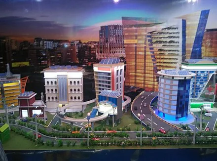 Representation of a “smart” (digitized) city.