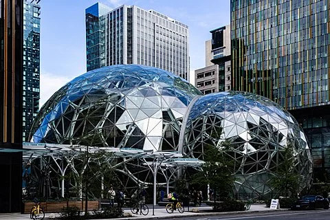 “The Amazon Spheres’’ at the company’s headquarters, in Seattle.