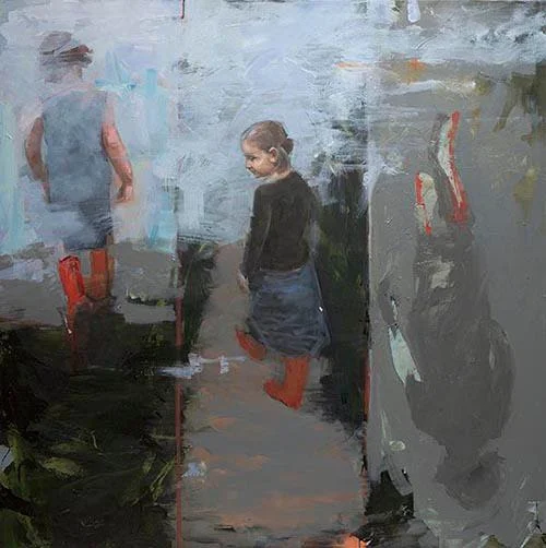 From Kathryn Geismar’s show “The Myth of Gravity’’ at Bromfield Gallery, Boston, through March 31. The paintings explore the relationship between beauty and loss.