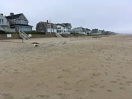 Moody Beach, in Wells, Maine, in the off-season.