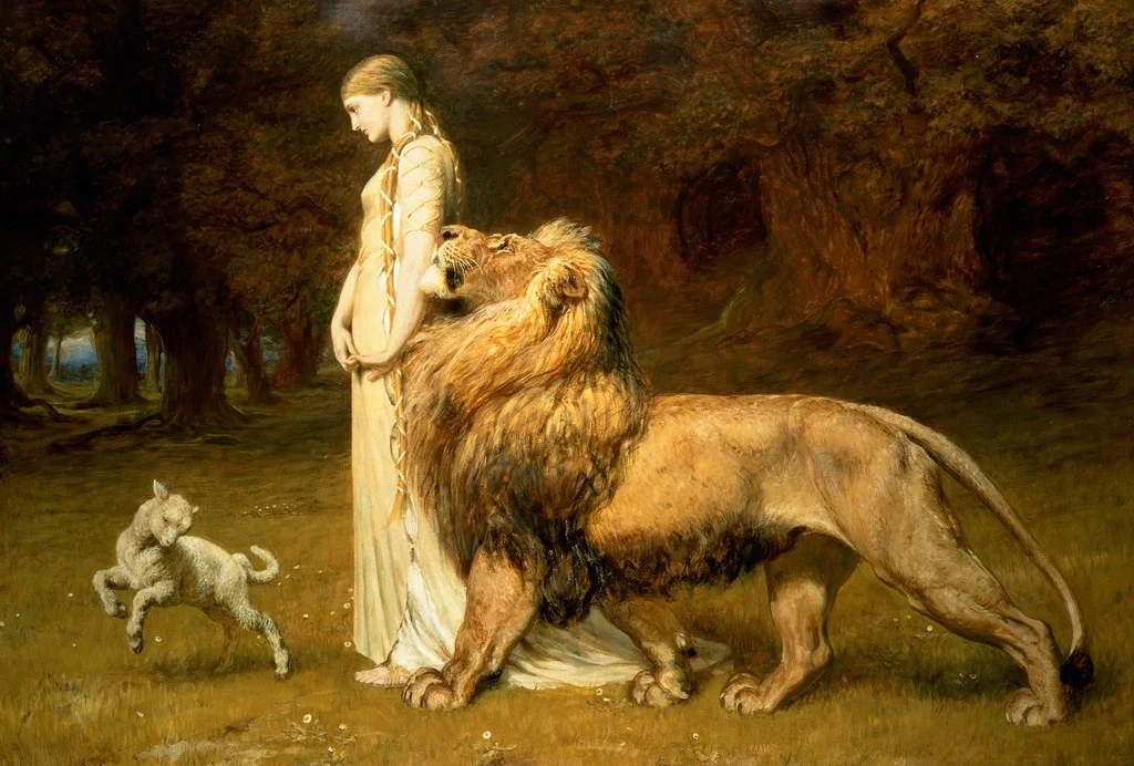“Una and Lion,’’ by Briton Lumiere