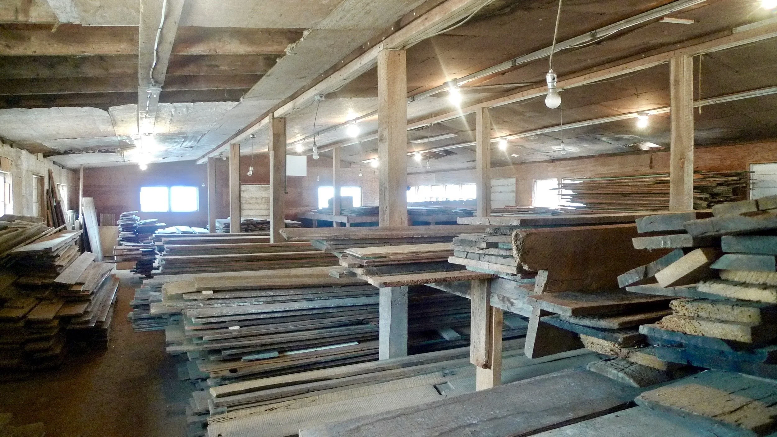 Just a fraction of the flooring and paneling available