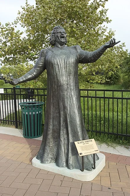 Statue of Kate Smith in Philadelphia, removed this month amid allegations she was racist.