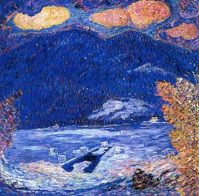“The Ice Hole’’, by Maine painter and writer Marsden Hartley (1877-1943)