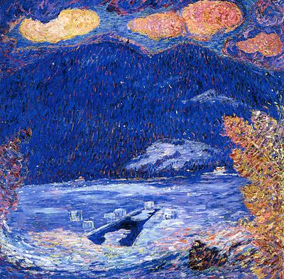 “The Ice Hole’’, by Maine painter and writer Marsden Hartley (1877-1943)