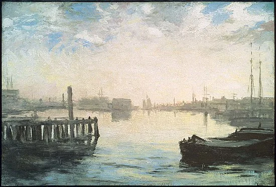 “Gloucester Harbor”” (circa 1877), by Richard Morris Hunt