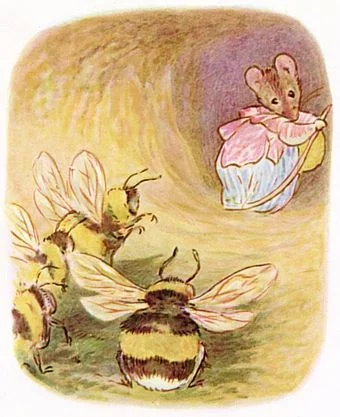 Beatrix Potter 's illustration of Babbity Bumble in “ The Tale of Mrs Tittlemouse ” (1910).